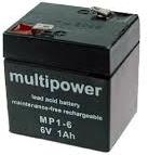 Baterija akumulatorska 6V 1,0 Ah 51x42x51 mm, Multipower