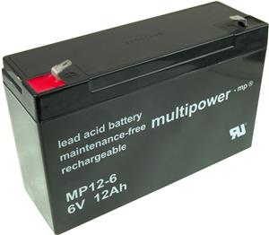 Baterija akumulatorska 6V 12 Ah 151x50x94 mm, Multipower