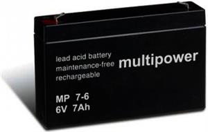 Baterija akumulatorska 6V 7,0 Ah 151x34x92 mm, Multipower