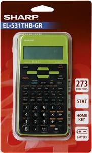 Kalkulator tehnički 10+2mjesta 273 funkcije Sharp EL-531TXHBGR zeleni blister