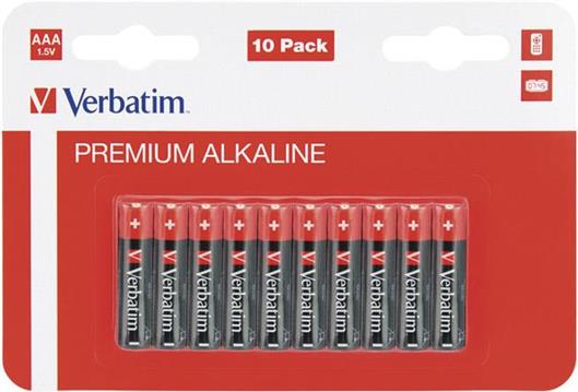 Baterija alkalna 1,5V AAA pk10 Verbatim 49874 LR03 blister