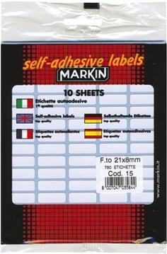 Etikete slep 21x8mm pk10L Markin 10015 blister