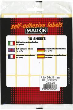 Etikete slep 34x14mm pk10L Markin 10026 blister