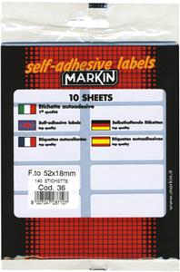 Etikete slep 52x18mm pk10L Markin 10036 blister