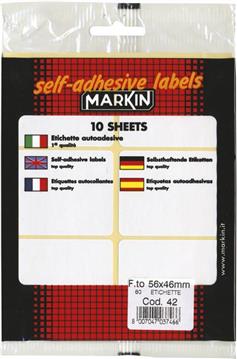 Etikete slep 56x46mm pk10L Markin 10042 blister