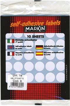 Etikete slep fi-18mm pk10L Markin 10006 blister