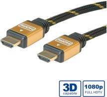 Roline GOLD HDMI kabel sa mrežom, HDMI M - HDMI M, 1.0m 