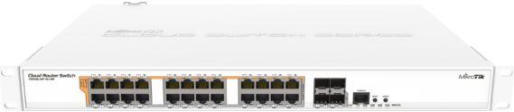 MikroTik CRS328-24P-4S+RM 24-port Gbe PoE-out switch 4 SFP slots