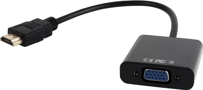 Gembird HDMI to VGA, single port, black