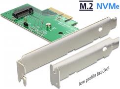 Kontroler PCI-E, DELOCK, unutarnji NVMe M.2 Key M 80 mm, niskoprofilni