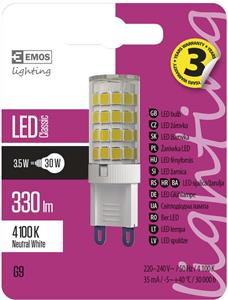 Žarulja LED G9 3,5W, 4100K, neutralno svjetlo, EMOS