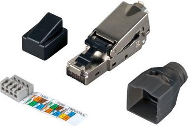 Modularni utikač RJ45 (8P8C) Cat.6, oklopljeni, za kabel AWG-22-27, toolless, IP20