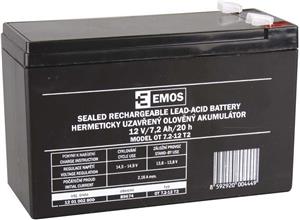 Baterija akumulatorska 12V 7,2 Ah F6,3 151x65x94 mm, Emos