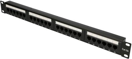 ExtraLink 24 Port CAT5E UTP Patch Panel V2 Black