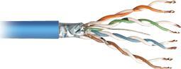 Transmedia FTP-Cable, Stranded Wire, CAT5e. blue, on spool, 100 m