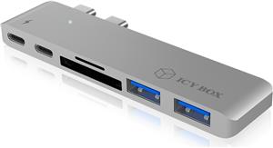 Docking station ICY BOX IB-DK4036-2C, 2x USB 3.0, 1x USB-C, 1x Thunderbolt 3,1, SD 3.0, micro SD, za notebook