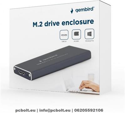 Gembird M.2 drive USB3.0 enclosure, black