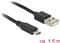 Kabel DELOCK, USB 2.0, USB-A (M) na micro USB (M), 1.5m