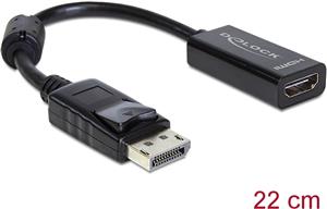 Adapter DELOCK, DP 1.1 (M) na HDMI (F), 22cm