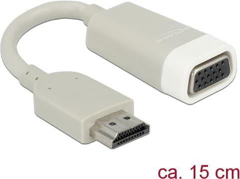 Adapter DELOCK, HDMI A (M) na VGA (F), 15cm