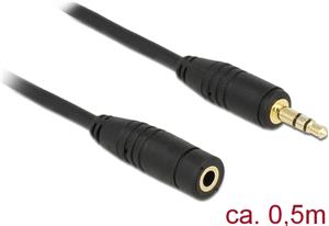 Kabel DELOCK, audio, 3.5mm (M) na 3.5mm (Ž), produžni, 0.5m