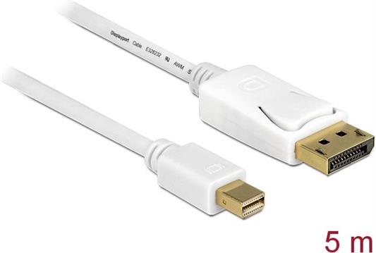 Kabel DELOCK, mini DisplayPort 1.2 (M) na DisplayPort (M) 4K 60Hz, 5m