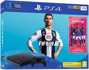 PlayStation 4 1TB Slim F chassis + FIFA 19 Stnd. Ed. + 14 Days PS Plus Preorder