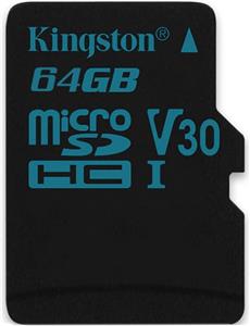 Memorijska kartica Kingston 64GB microSDXC Canvas Go 90/45 U3 UHS-I V30 Single Pack W/O Adptr EAN: 740617276251