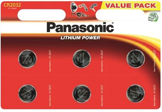 PANASONIC baterije CR-2032EL/6BP Lithium Coin