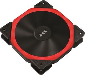 Ventilator za kućište MS PC WIND RING LED crveni
