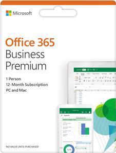 MICROSOFT Office 365 Business Premium Retail, KLQ-00388, Engleski jezik, godišnja pretplata za jednog korisnika