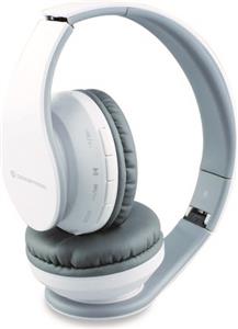 Slušalice s mikrofonom, naglavne, Bluetooth v4.2, FM Radio, AUX, MicroSD, bijele