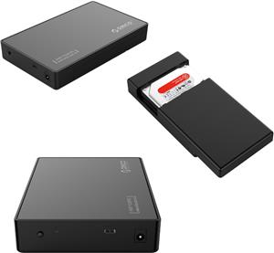 Eksterno kućište ORICO 3.5" SATA HDD, tool free, Aluminium, USB-C, crno