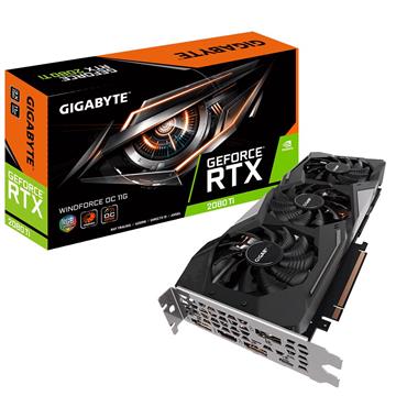 Grafička kartica Gigabyte NVidia GeForce RTX 2080 Ti WINFORCE OC GDDR6 11GB/352bit, 1620MHz/14000MHz, PCI-E 3.0 x16, HDMI, 3xDP, USB Type-C, WINDFORCE 3X Cooler (Double Slot) RGB Fusion