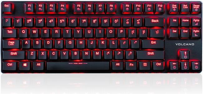 Tipkovnica Modecom Volcano Blade, Blue switch, mehanička, red backlight, US Layout, USB