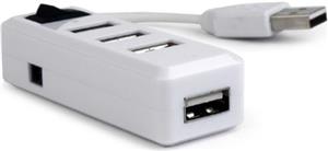Gembird 4-port USB hub with switch, white