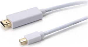 NaviaTec Mini Display port plug to HDMI plug 2m cable