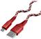 Transmedia Flexible red cable USB type A plug to Micro USB B
