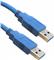 Transmedia USB 2.0 type A plug to USB type A plug, Blue, 1,2