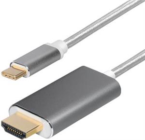 Transmedia USB type C plug - HDMI plug 2m
