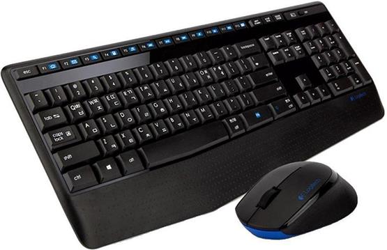 Tipkovnica + miš Logitech MK345 Wireless Combo, bežična, crna