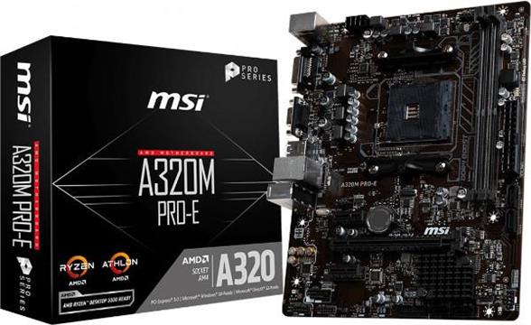 Matična ploča MSI A320M PRO-E, AM4, DDR4, U3,mATX