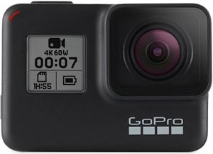 Sportska digitalna kamera GOPRO HERO7 Black, 4K60, 12 Mpixela + HDR, Touchscreen, Voice Control, 3 Axis, GPS + Dual Battery Charger + baterija