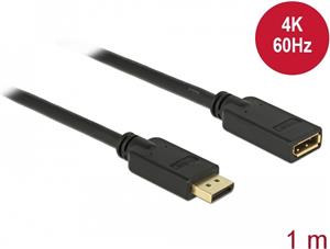 Kabel DELOCK, DisplayPort (M) na DisplayPort (Ž), 4K, produžni 1m