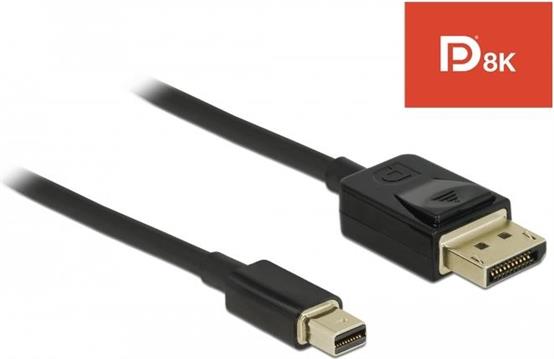 Kabel DELOCK, mini DisplayPort 1.4 (M) na DisplayPort (M) 8K 60Hz, 2m