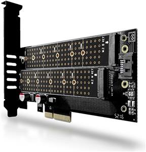 AXAGON PCEM2-D PCI-E 3.0 4x - DUAL M.2 SSD (NVMe + SATA)
