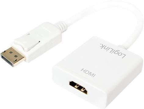 Adapter DisplayPort M -> HDMI Ž, 4K@30Hz, na kabelu, bijeli