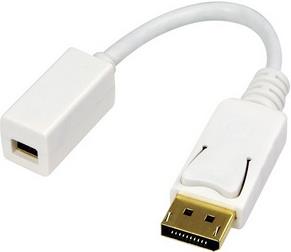 Adapter DisplayPort M -> Mini DisplayPort Ž, 1080p, na kabelu, bijeli