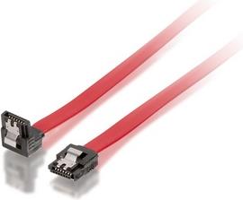 SATA int. kabel 1,0m, 1 kutni konektor, s metalnom kopčom, crveni