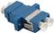 Opt. adapter LC duplex Ž/Ž, singlemode, ceramic sleeve, plav